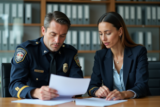 Officier de police et agent d'assurance en réunion