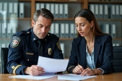Officier de police et agent d'assurance en réunion