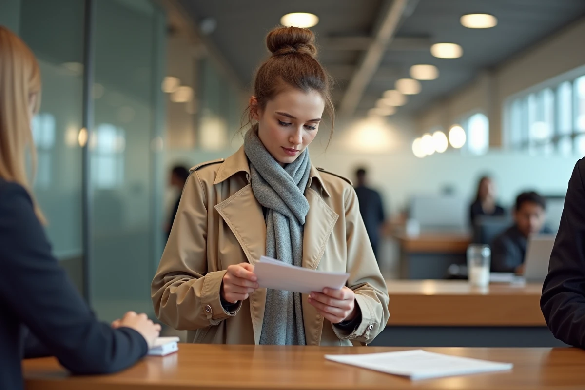 Jeune femme dans un bureau d
