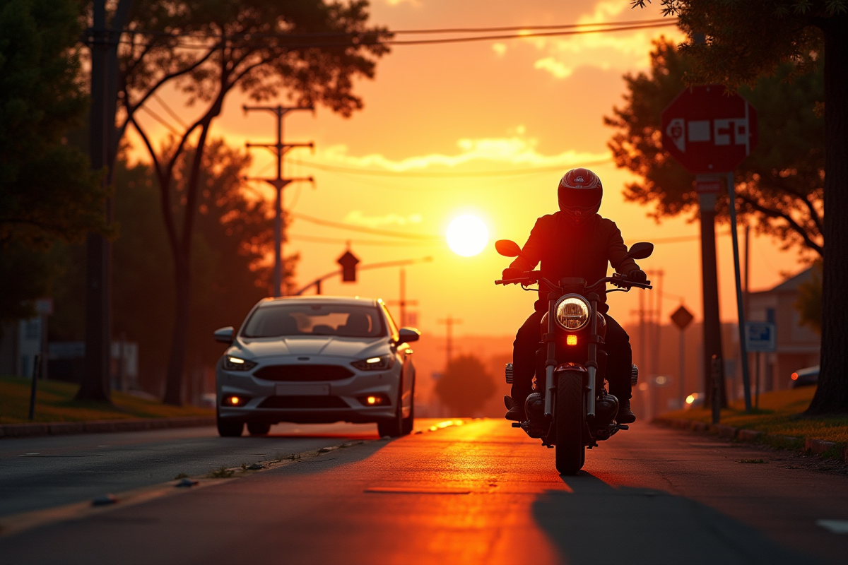 Difficultés de détection des motards sur la route