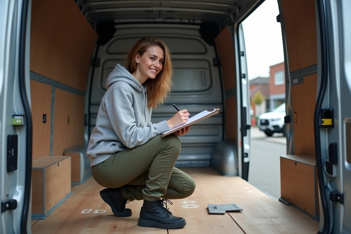 Jeune femme dessinant l